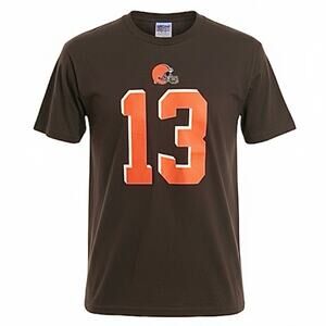 Cleveland Browns #13 Football Jersey T-Shirt XL Men's Brown Orange NFL Apparel